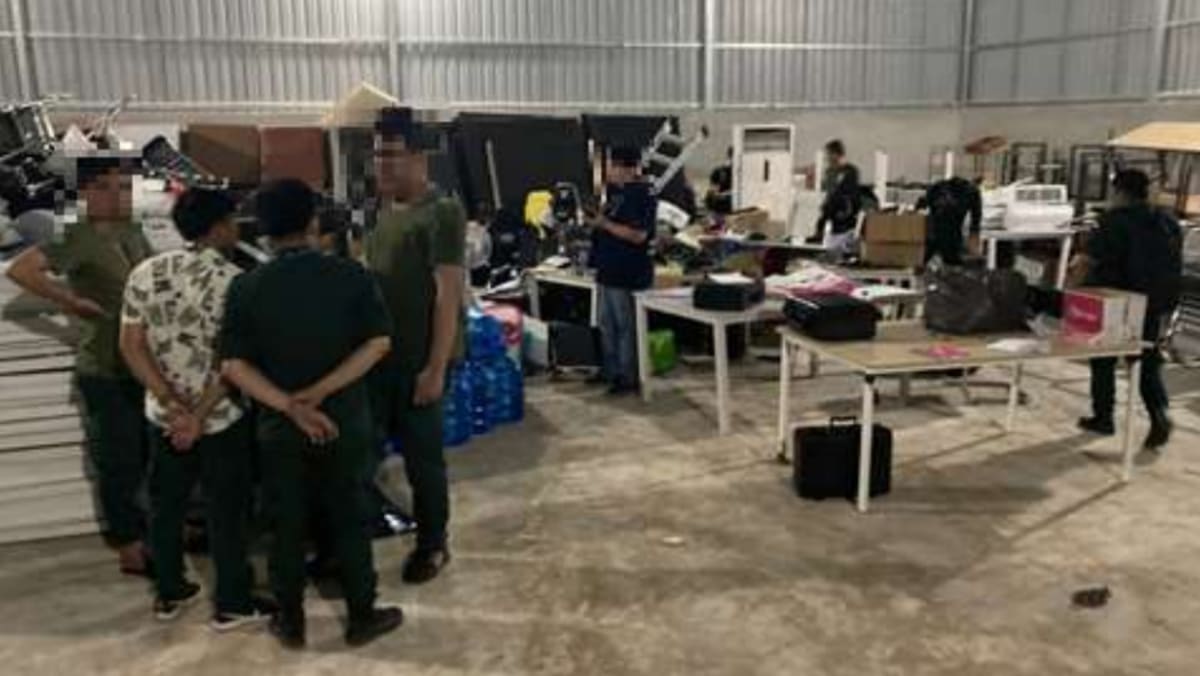 Anti-scam operation conducted in Cambodia, released by the Singapore Police Force
