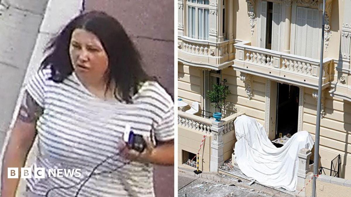 Interpol notice showing Anastasiia Berezovska, 39, the suspect in the Monaco parcel bombing